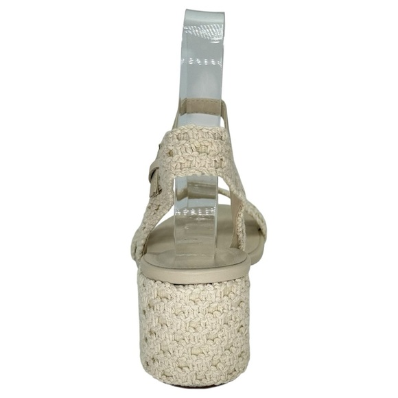 Arezzo Brynn Cream Crochet Womens Mid Heel Sandals Size 9.5M - Picture 5 of 16